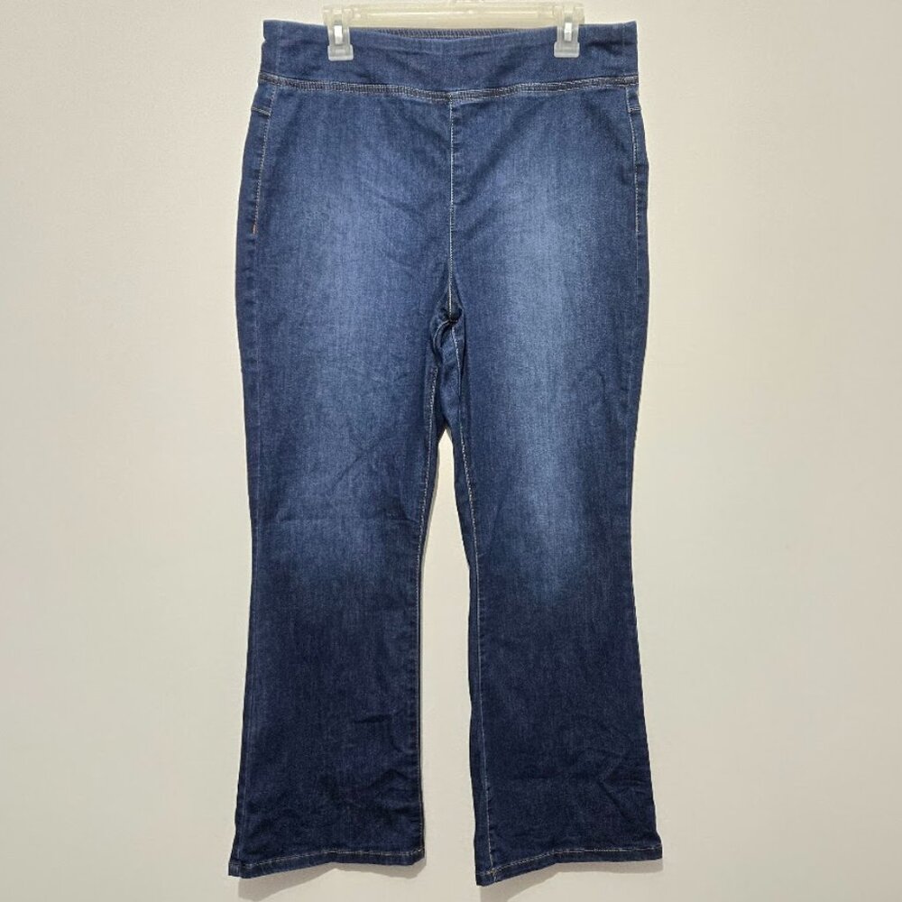 We The Free People In My Feelings Cropped Slim Flare Jeans Sz L Pull On Stretch